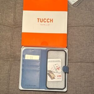 Tucch Blue 16 Phone Case with Card Holder